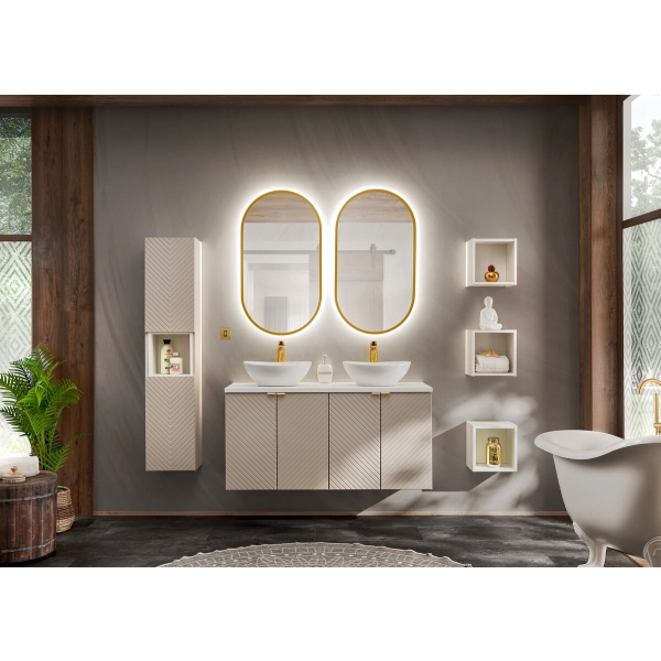 Szafka pod umywalkę 60cm 2 szuflady Kaszmirowy Mat VIVA CASHMERE 82-60-2S, Comad